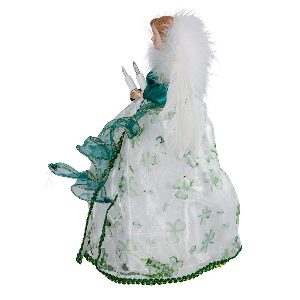 Kurt Adler UL 10-Light 12-Inch Irish Angel Treetop